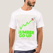 ビットコイン男子Tシャツ - NUMBER GO UP Tシャツ (正面)
