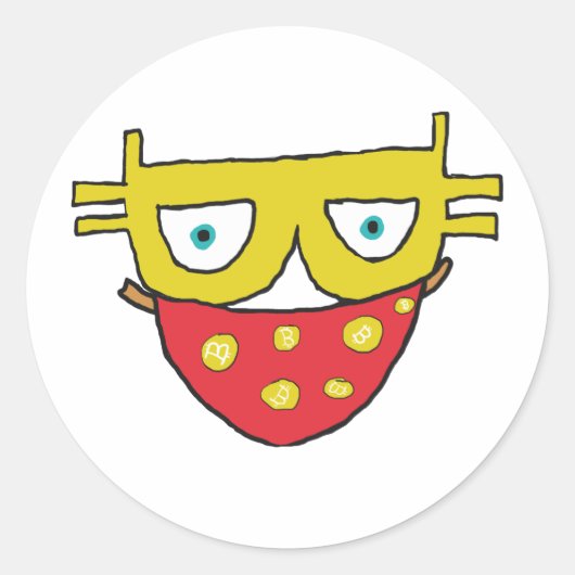 ビットコイン盗賊 ラウンドシール (正面)