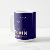 ビットコイン目標チャート暗号通貨の成長 コーヒーマグカップ (正面左)