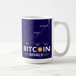 ビットコイン目標チャート暗号通貨の成長 コーヒーマグカップ