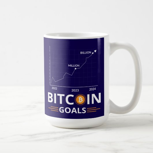 ビットコイン目標チャート暗号通貨の成長 コーヒーマグカップ (右)