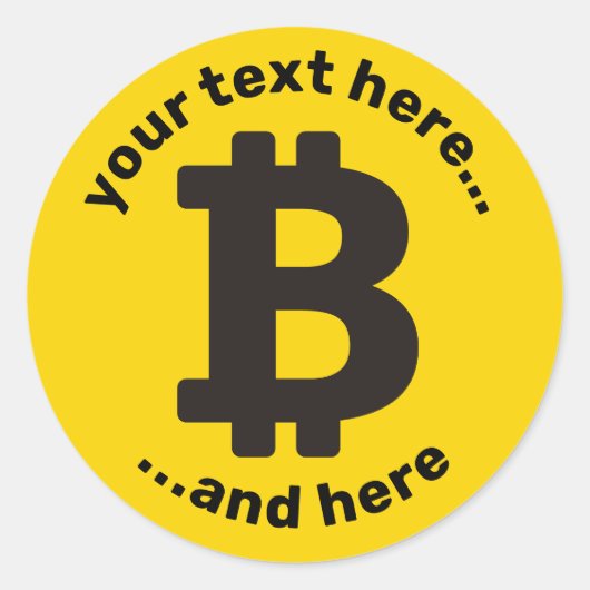 ビットコイン記号 ラウンドシール (正面)