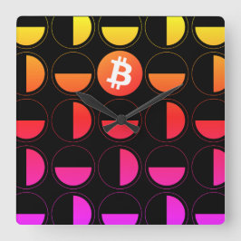 ビットコイン設計者 スクエア壁時計