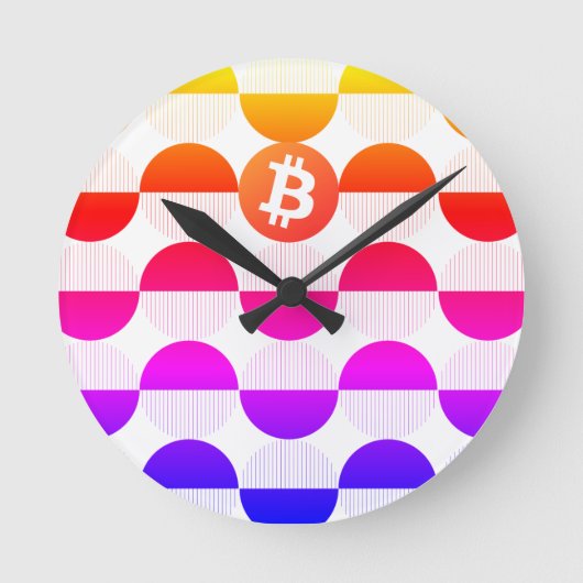 ビットコイン設計者 ラウンド壁時計 (正面)