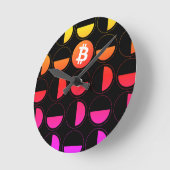 ビットコイン設計者 ラウンド壁時計 (傾斜)