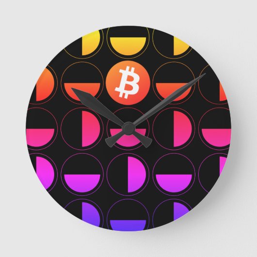 ビットコイン設計者 ラウンド壁時計 (正面)