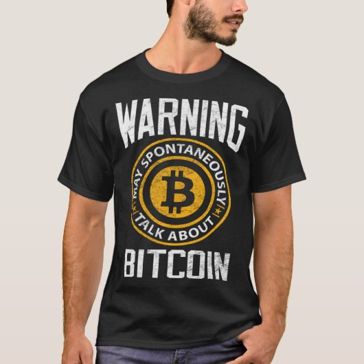 ビットコイン警告: ビットコインBTCが突然に涙 Tシャツ (正面)