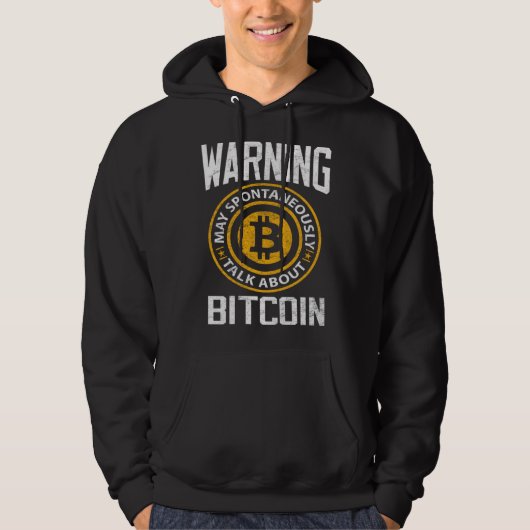 ビットコイン警告: ビットコインBTCが突然泣くかも パーカ (正面)