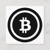 ビットコイン財布QRコードビットマイインサートカード スクエア名刺 (正面)
