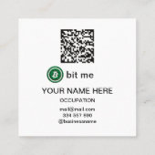 ビットコイン財布QRコードビットメロゴ スクエア名刺 (裏面)