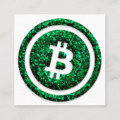 ビットコイン財布QRコードビットメロゴ スクエア名刺 (正面)