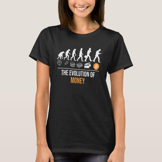 ビットコイン貨幣の進化Bitcoin Btc Bitcoin Tシャツ (正面)