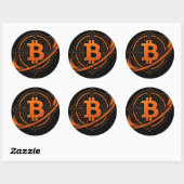 ビットコイン軌道回路シールステッカー ラウンドシール (シート)