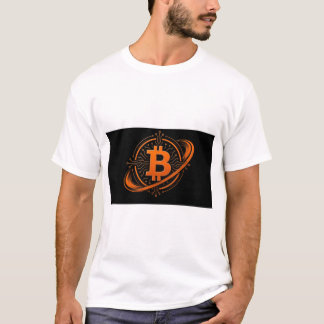ビットコイン軌道回路シールTシャツ Tシャツ