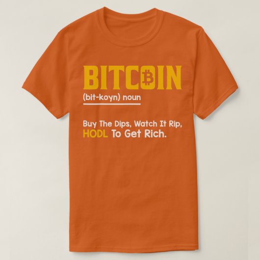 ビットコイン辞書Bitcoin おもしろい BTC暗号ギフト Tシャツ (デザイン正面)