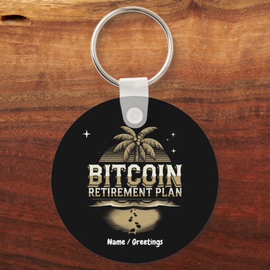 ビットコイン退職プランで将来を確保する キーホルダー (正面)