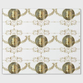 ビットコイン金ゴールドコインデジタルマネーパターン ラッピングペーパー (フラット)