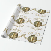ビットコイン金ゴールドコインデジタルマネーパターン ラッピングペーパー (アンロールド)