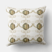 ビットコイン金ゴールドコインデジタルマネーホワイト アウトドアクッション (裏面)