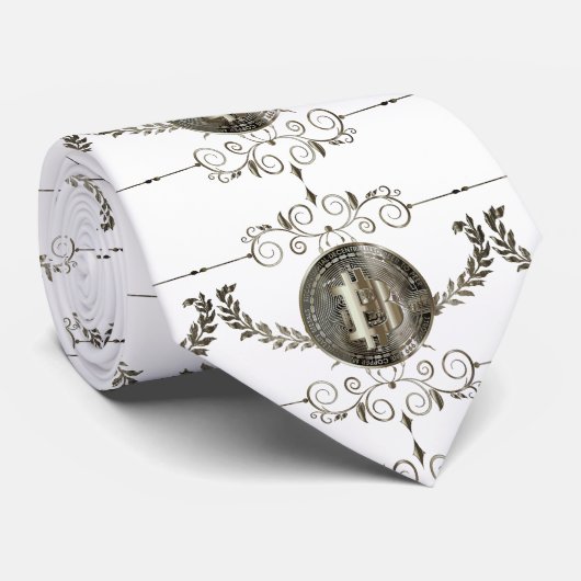 ビットコイン金ゴールドコインネックタイ ネクタイ (ロール)