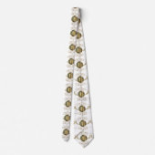 ビットコイン金ゴールドコインホワイトゴールデンパターンネックタイ ネクタイ (裏面)