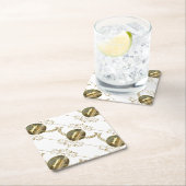 ビットコイン金ゴールドコイン暗号マネーホワイト ペーパーコースター (インサイチュ)