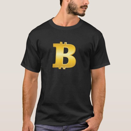 ビットコイン金ゴールドBTC Tシャツ (正面)