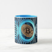 ビットコイン鉱夫ブルー マグカップ (中央)