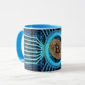 ビットコイン鉱夫ブルー マグカップ (正面左)