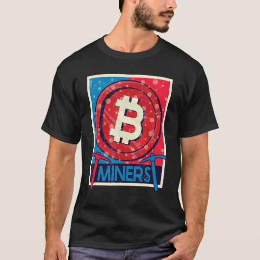 ビットコイン鉱山会社Crypto Trading Blockchain 1 Tシャツ (正面)