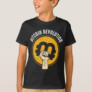 ビットコイン革命暗号通貨業者仮想C Tシャツ