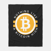 ビットコイン高 フリースブランケット (正面)