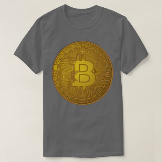 ビットコイン黄金メダル Tシャツ (デザイン正面)