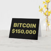 ビットコイン15万ドル到達のお祝い カード (黄色い花)