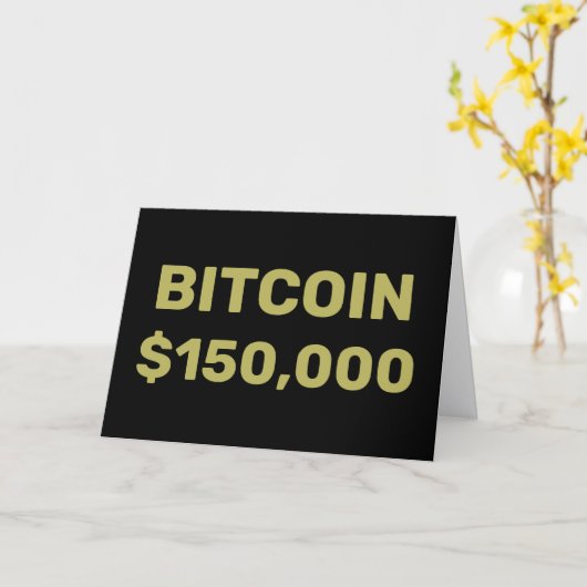 ビットコイン15万ドル到達のお祝い カード (黄色い花)