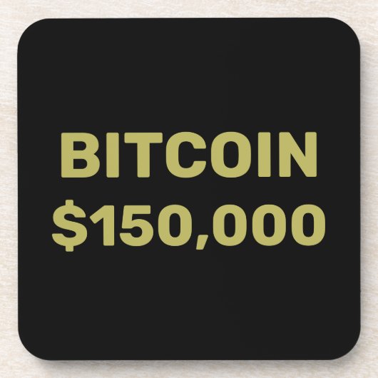 ビットコイン15万ドル到達のお祝い コースター (正面)