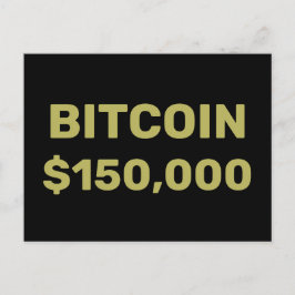 ビットコイン15万ドル到達のお祝い ポストカード
