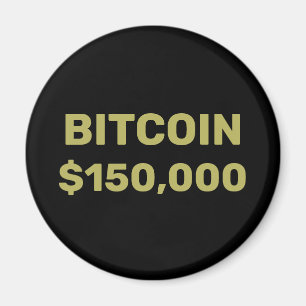 ビットコイン15万ドル到達のお祝い マグネット