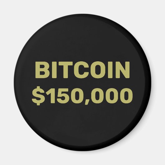 ビットコイン15万ドル到達のお祝い マグネット (正面)