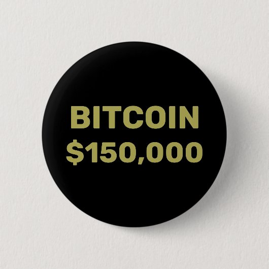 ビットコイン15万ドル到達のお祝い 缶バッジ (正面)