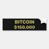 ビットコイン15万ドル達成のお祝い バンパーステッカー (正面)