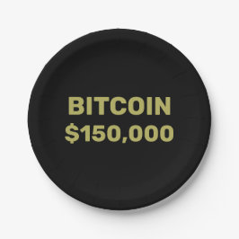 ビットコイン15万ドル達成のお祝い ペーパープレート
