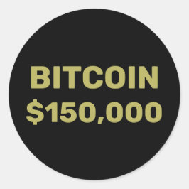 ビットコイン15万ドル達成のお祝い ラウンドシール