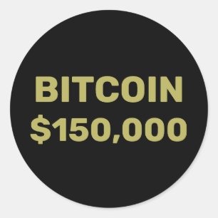 ビットコイン15万ドル達成のお祝い ラウンドシール