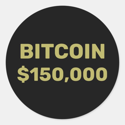 ビットコイン15万ドル達成のお祝い ラウンドシール (正面)
