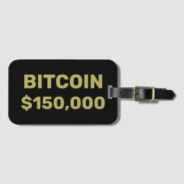 ビットコイン15万ドル達成のお祝い ラゲッジタグ