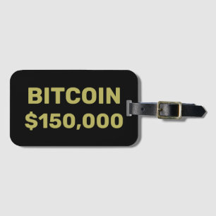 ビットコイン15万ドル達成のお祝い ラゲッジタグ