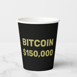 ビットコイン15万ドル達成のお祝い 紙コップ