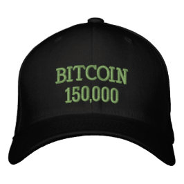 ビットコイン150000達成のお祝い 刺繍入りキャップ
