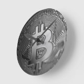 ビットコイン16 ラウンド壁時計 (傾斜)